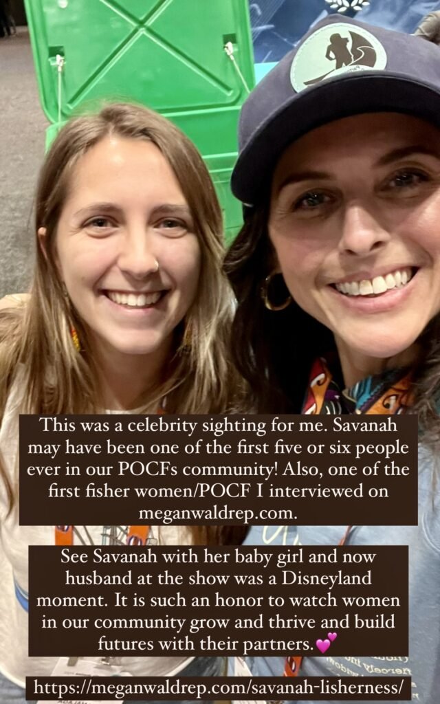 Two women at the Pacific Marine Expo in Seattle