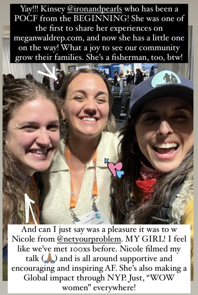 Three women at the Pacific Marine Expo