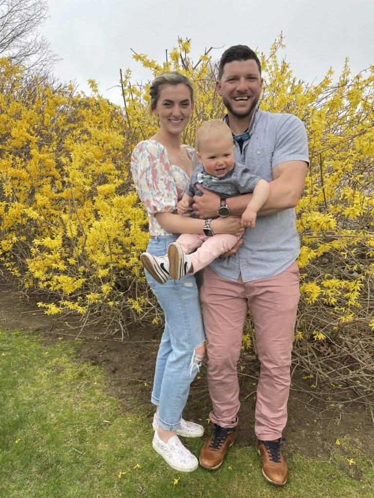 Becca Bissett POCF Mama, fisherman, and toddler