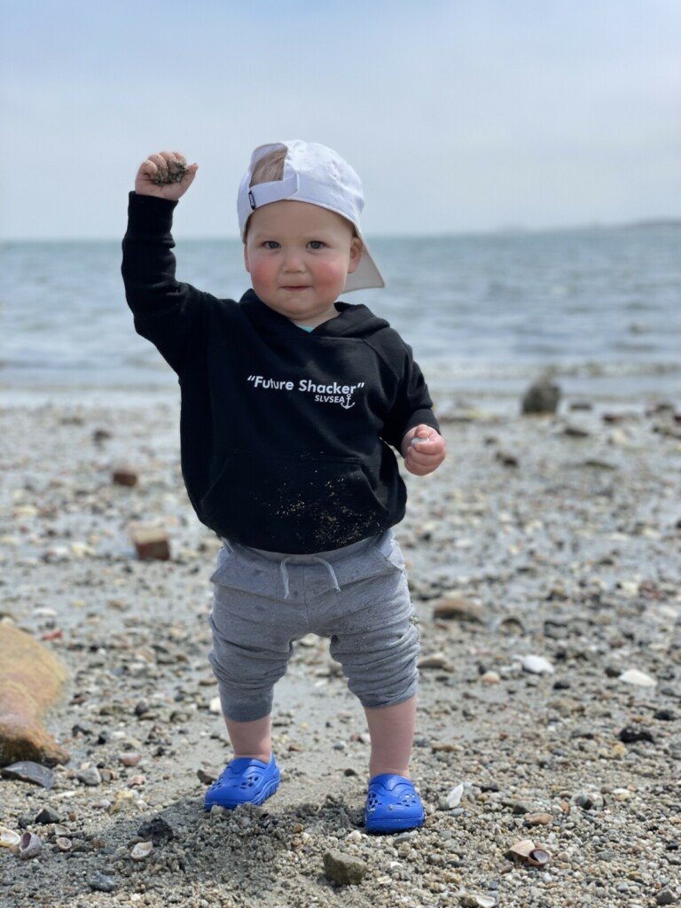 Becca Bissett POCF Mama, fisherman, and toddler