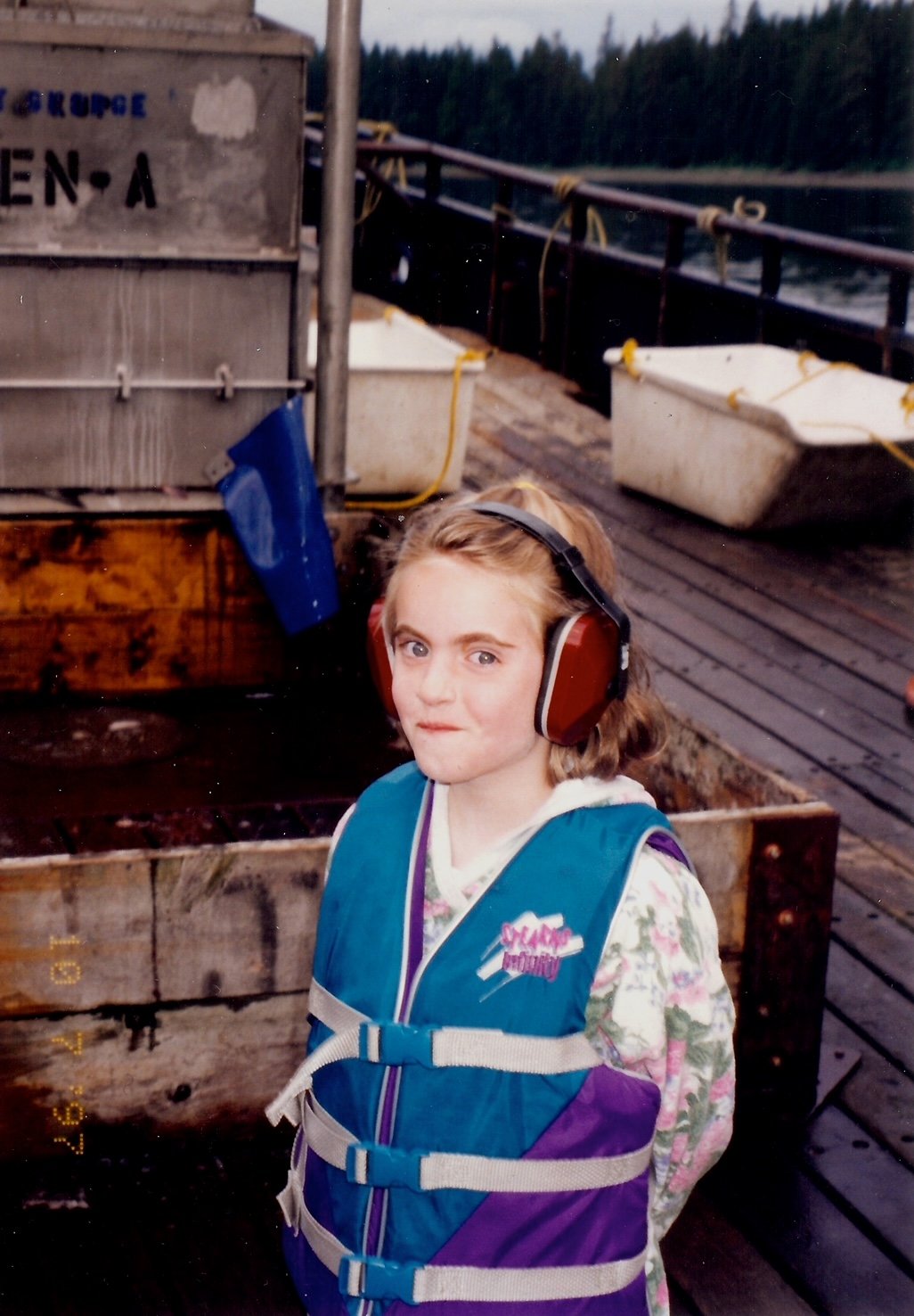 Brenna Dwyer on a fishing boat