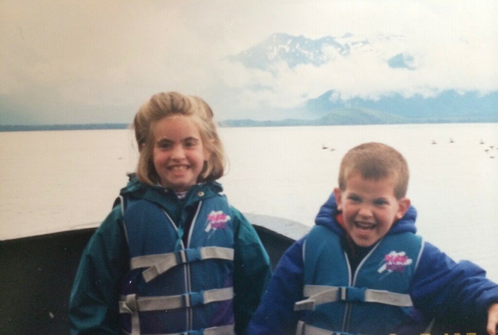 Sean Dwyer and Brenna Dwyer as Kids on the crab boat